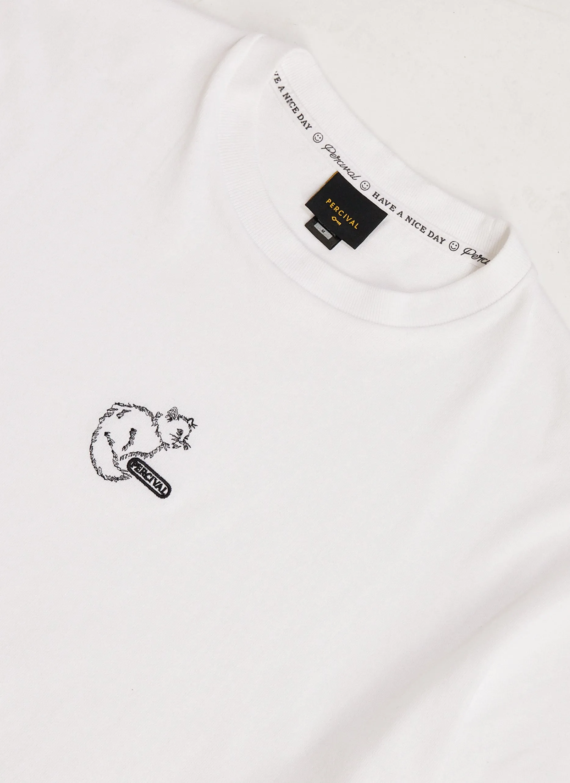 Cotter Cat Oversized T Shirt | Embroidered Organic Cotton | White