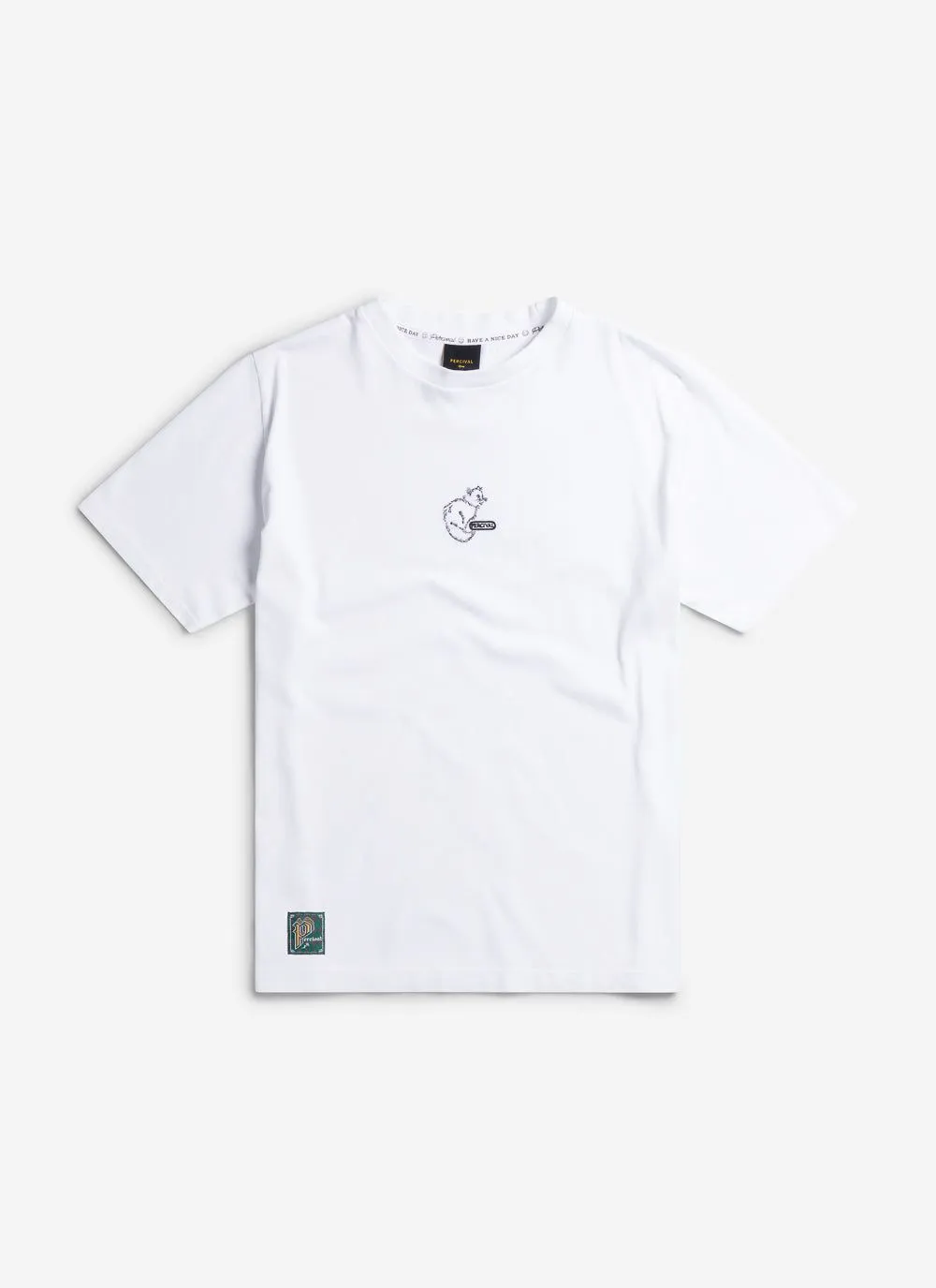 Cotter Cat Oversized T Shirt | Embroidered Organic Cotton | White