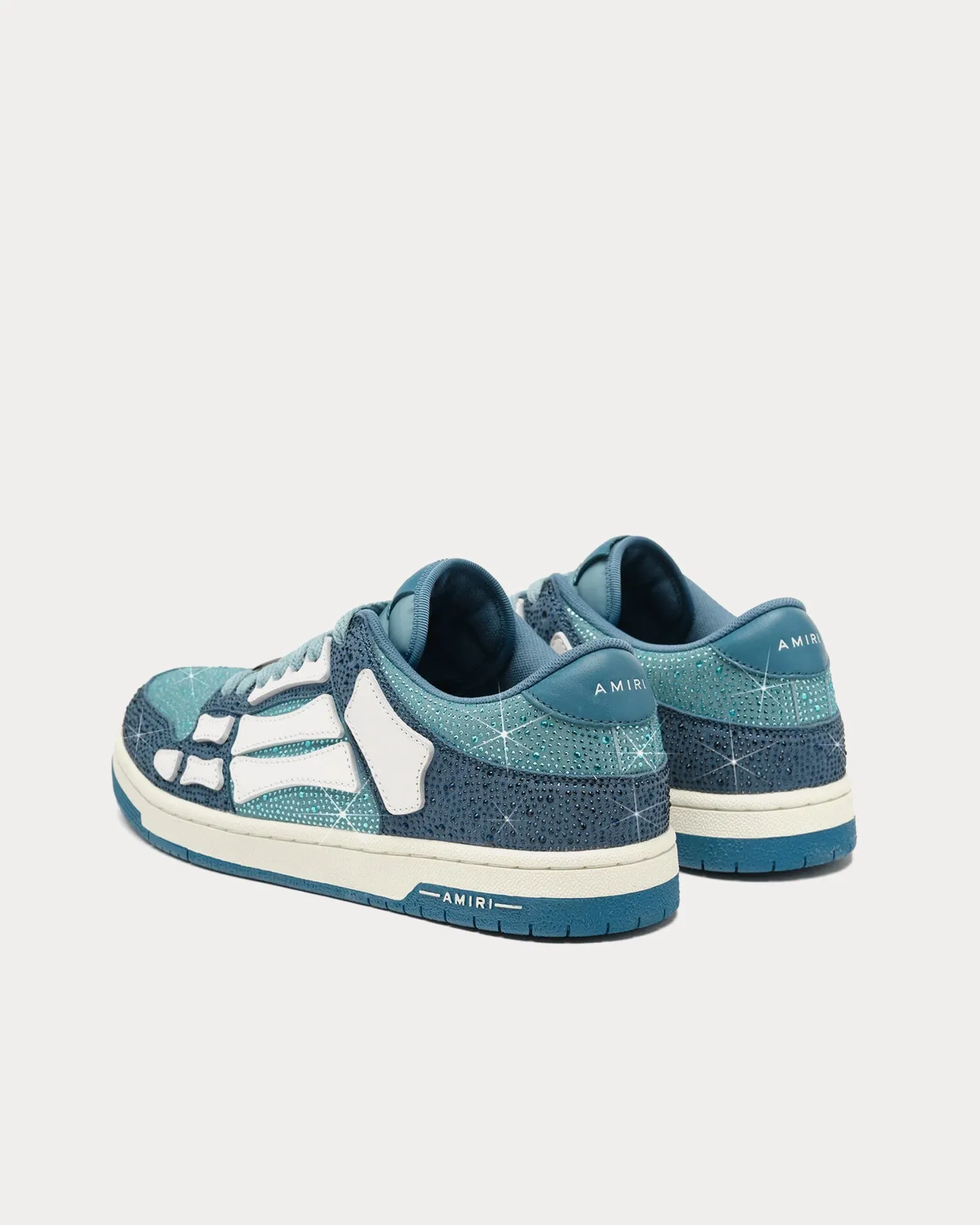 Crystal Skel-Top Blue Low Top Sneakers
