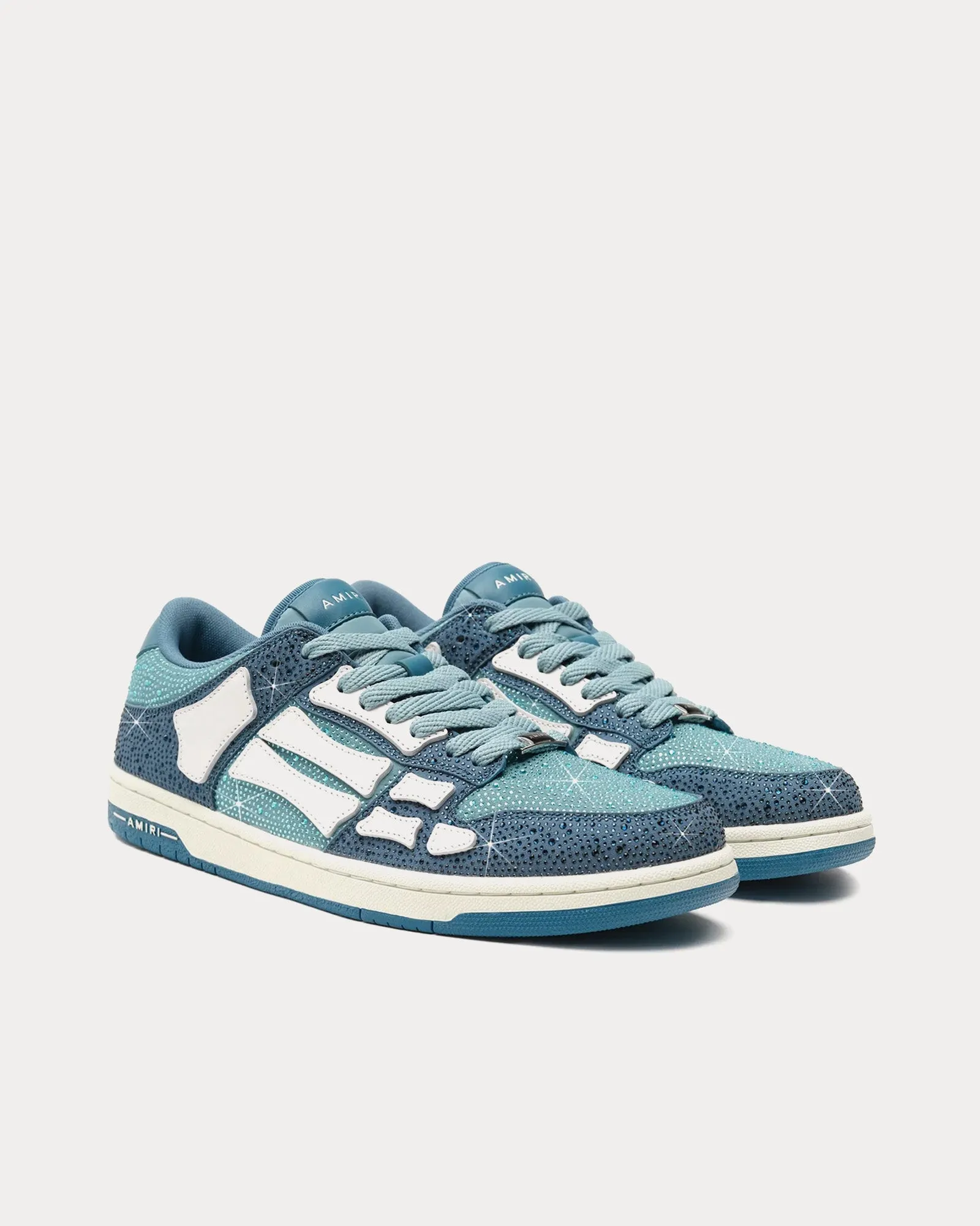 Crystal Skel-Top Blue Low Top Sneakers