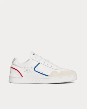 CT-10 Lace-Up Calfskin Optic White / Blue / Red / Silver Low Top Sneakers