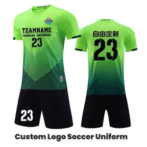 Custom Logo Green Soccer Uniforms