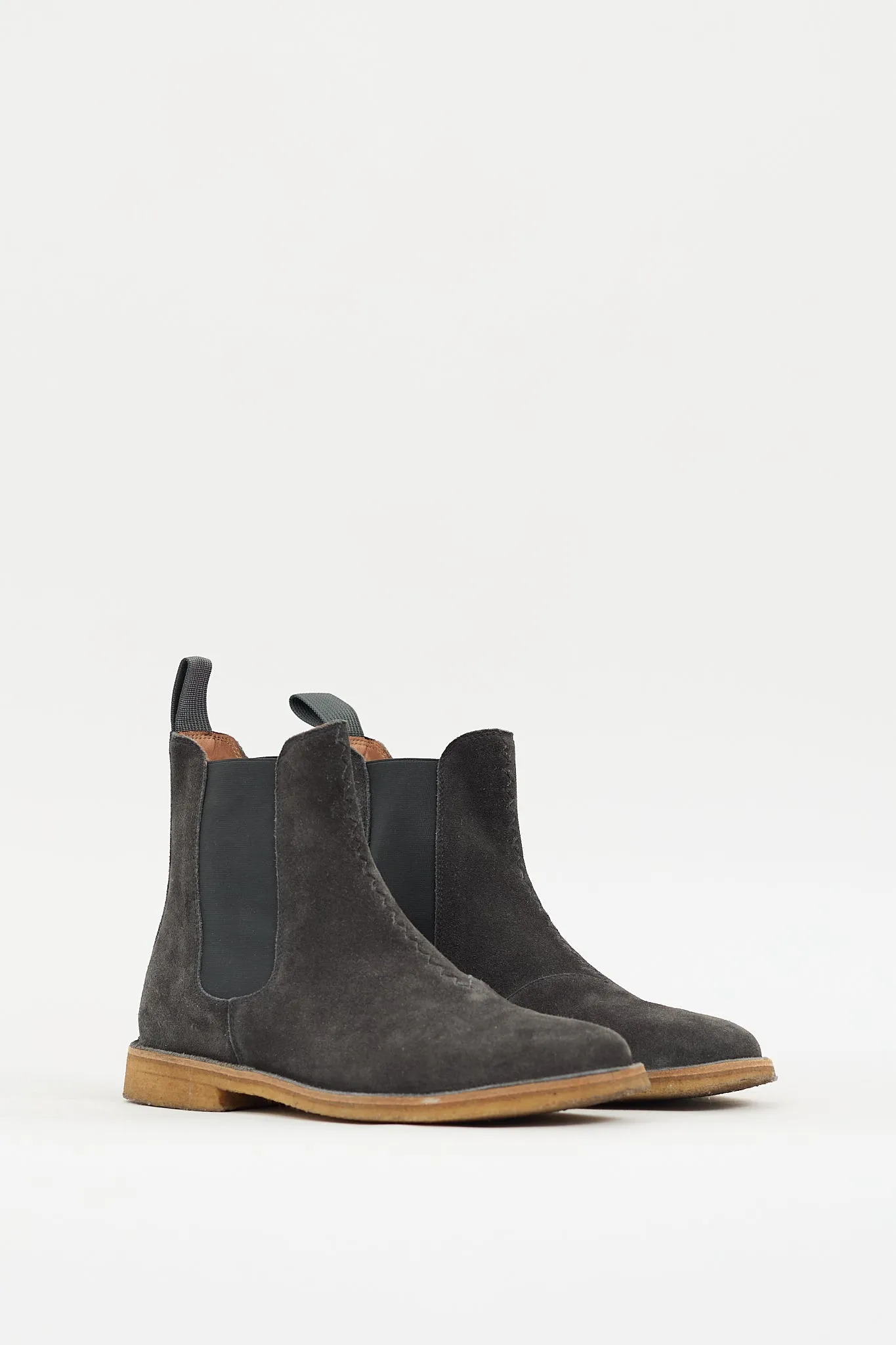 Dark Grey Suede Chelsea Boot