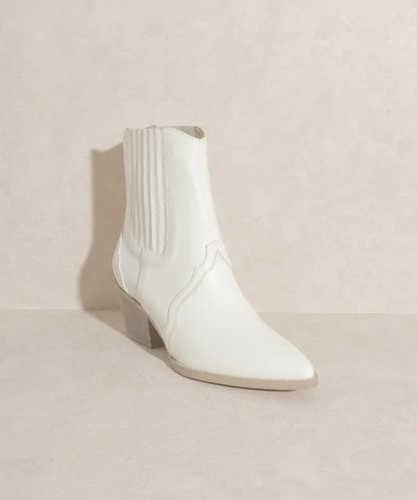 Dawn - Paneled Western Heeled Bootie