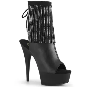 Delight-1018RSF Black Faux Leather/Black Matte, 6" Heel