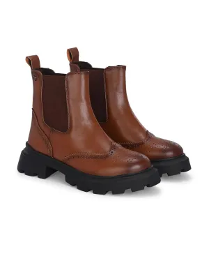 Delize Women Block-heeled Chelsea Boots