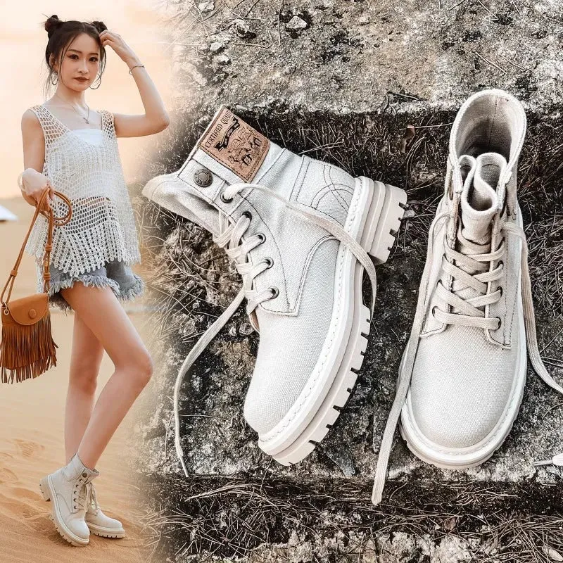 Denim Ankle Boots Retro - Maya
