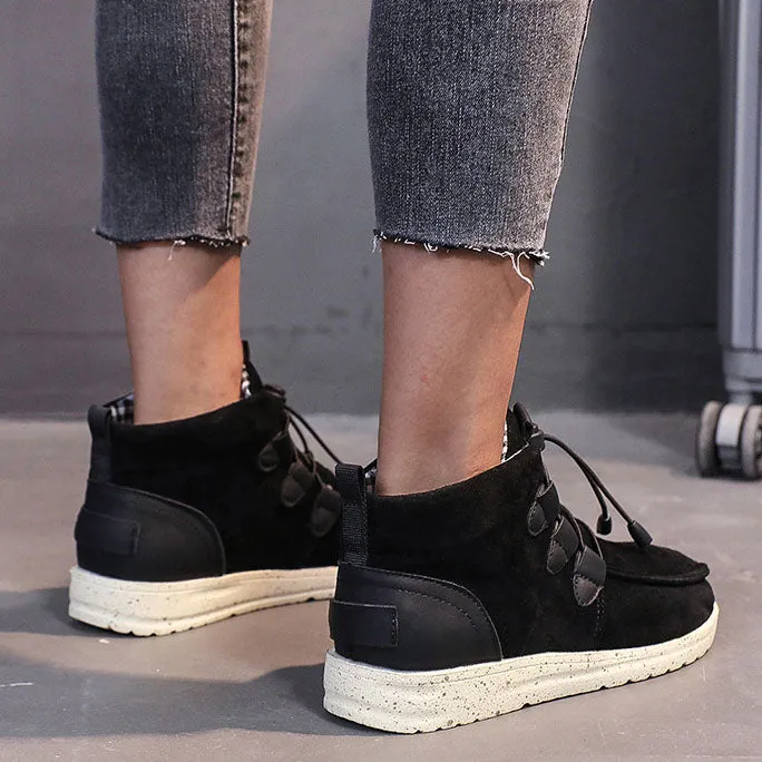elveswallet Laced Front Ankle Non Slip Booties