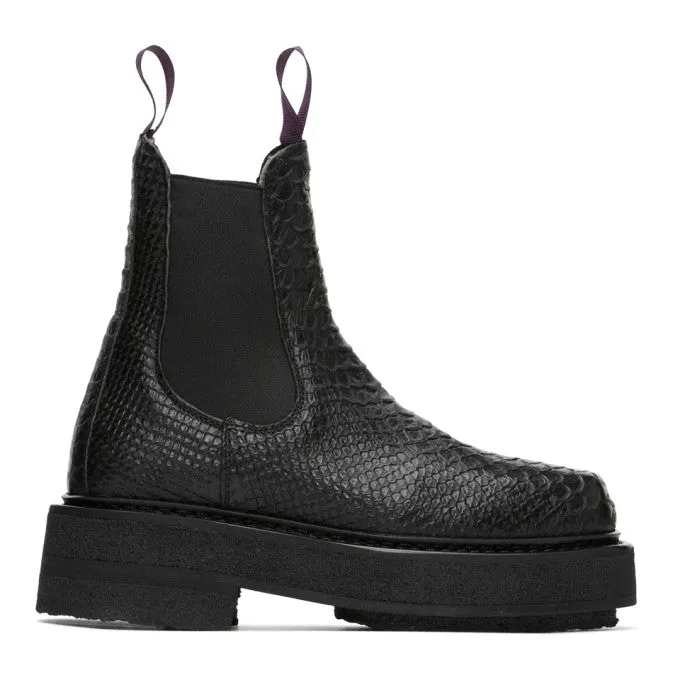 Eytys Black Snake Ortega Chelsea Boots