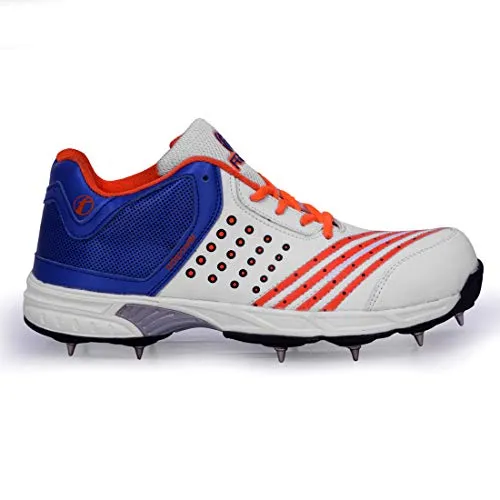 Feroc Men's Synthetic Adf Cricket Spikes Shoes (Orange, 9.5)