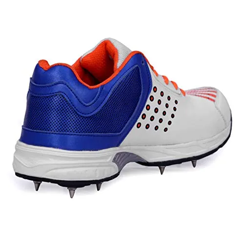 Feroc Men's Synthetic Adf Cricket Spikes Shoes (Orange, 9.5)