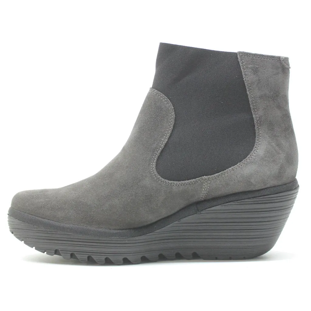 Fly London Yade398Fly Suede Women's Wedge Heel Ankle Boots