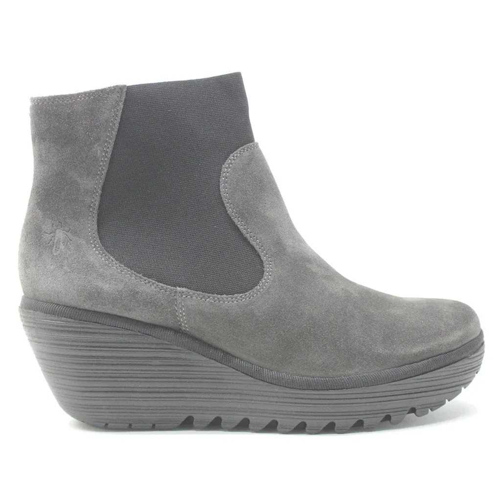 Fly London Yade398Fly Suede Women's Wedge Heel Ankle Boots