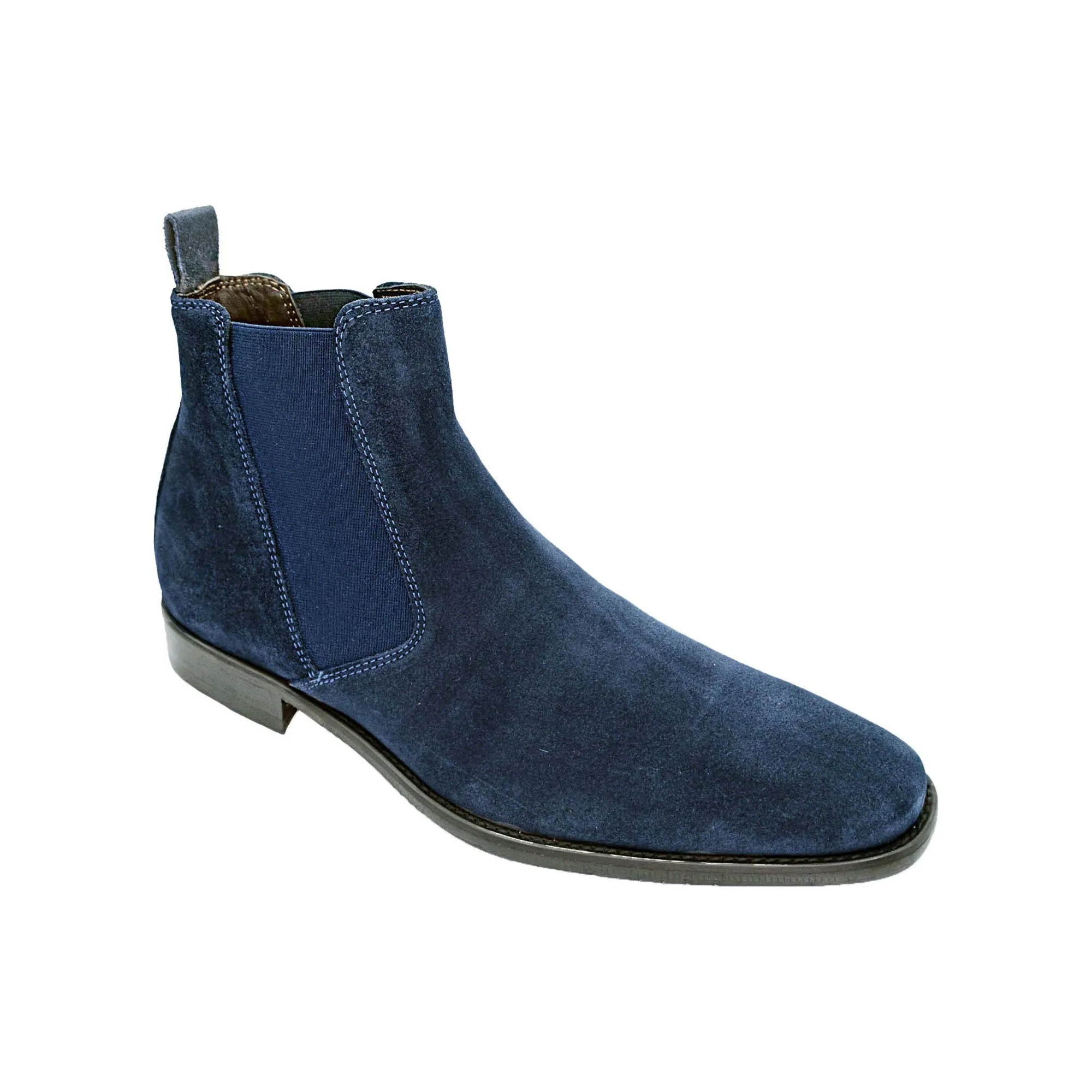 Giovacchini Milano in Navy Blue Suede Chelsea Boots