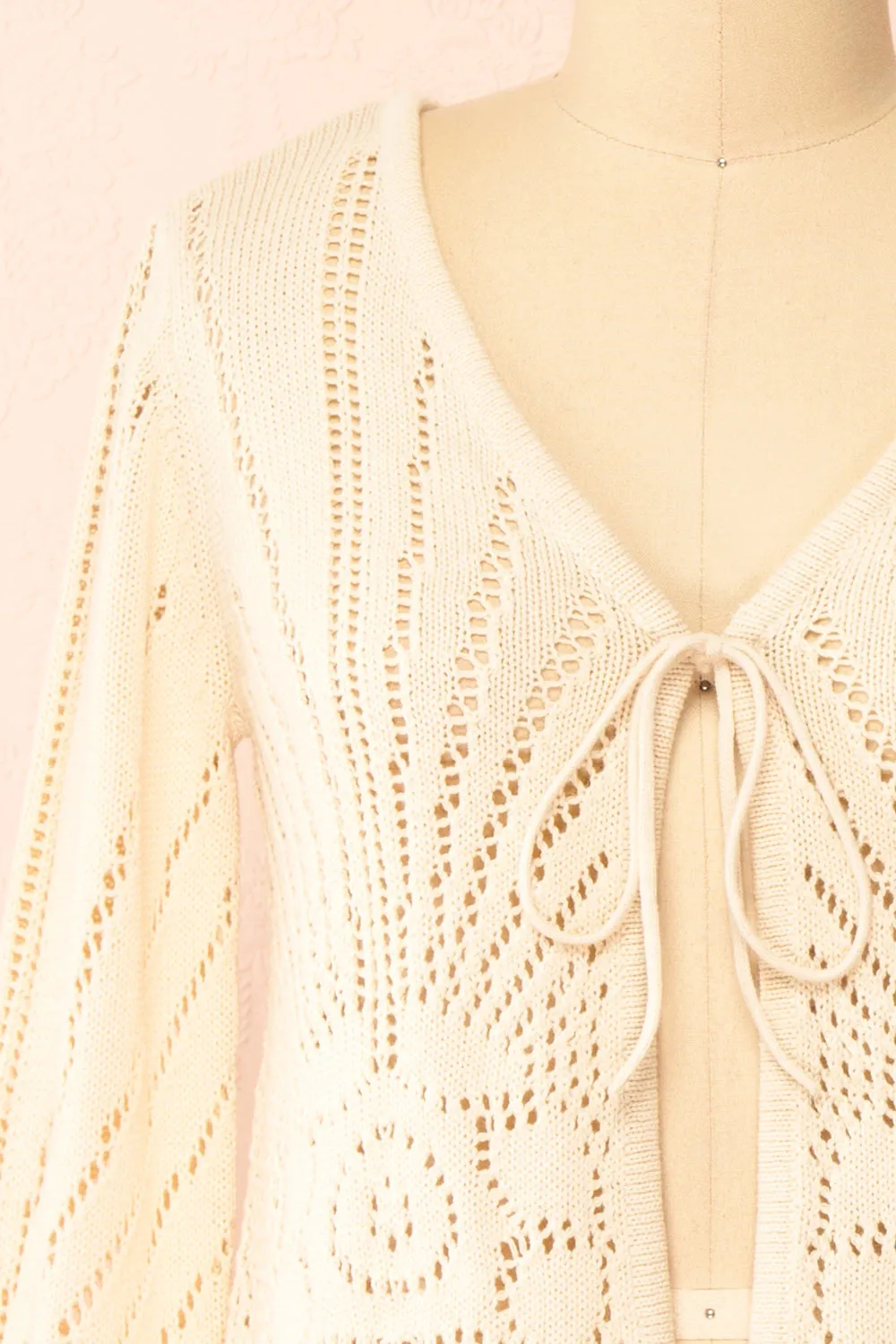 Hayle | Beige Knit Cardigan