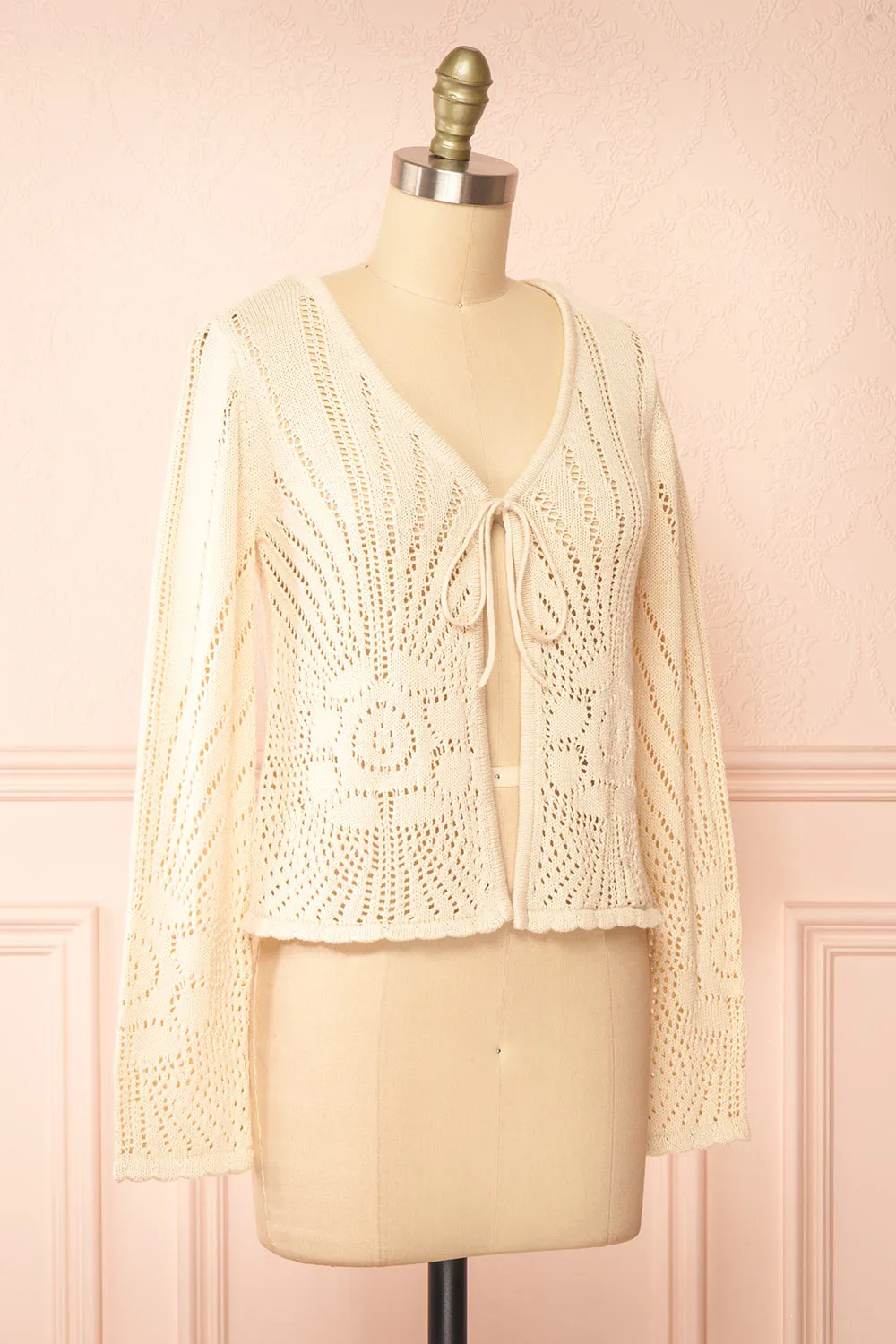 Hayle | Beige Knit Cardigan