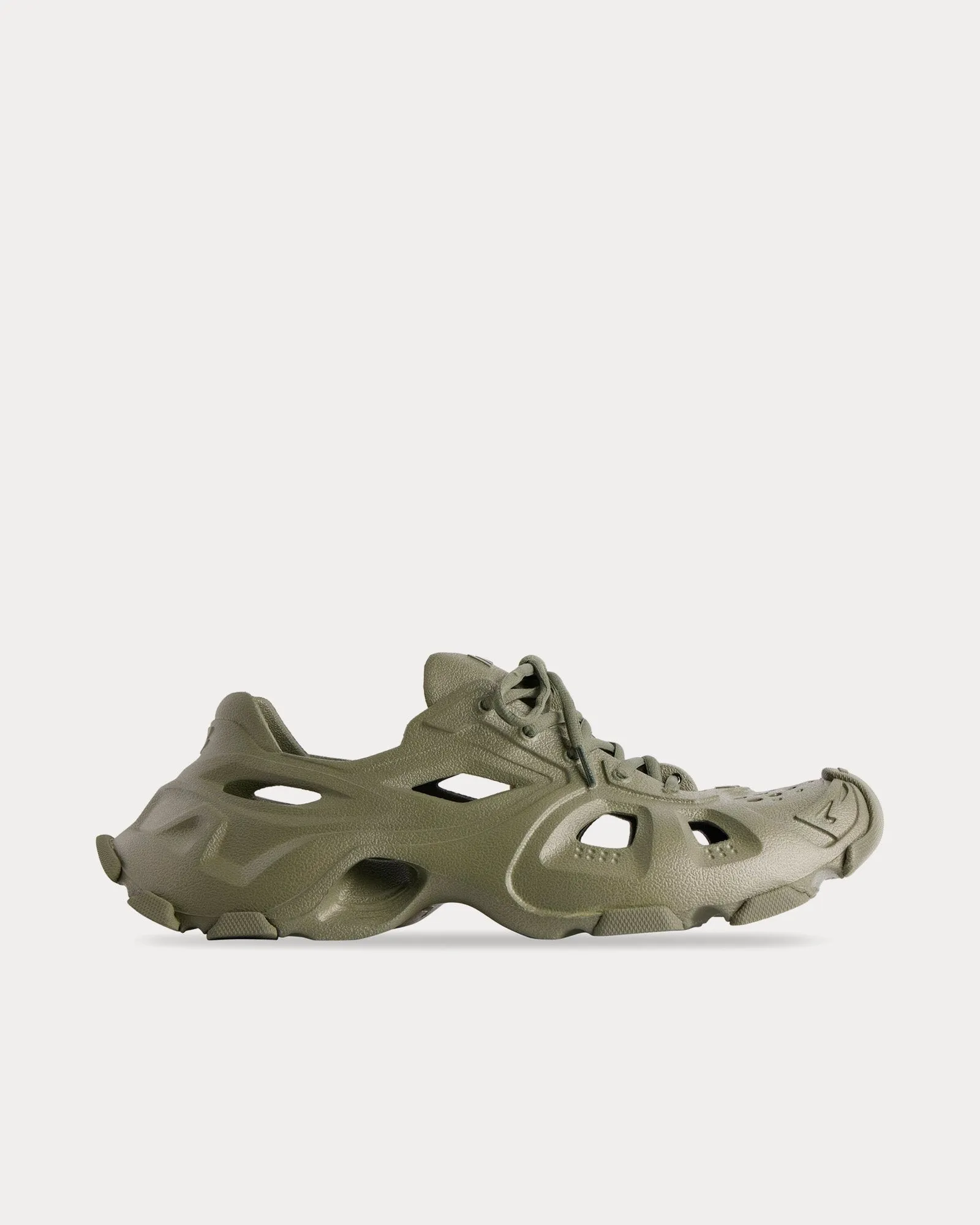 HD Lace-Up Rubber Khaki Low Top Sneakers