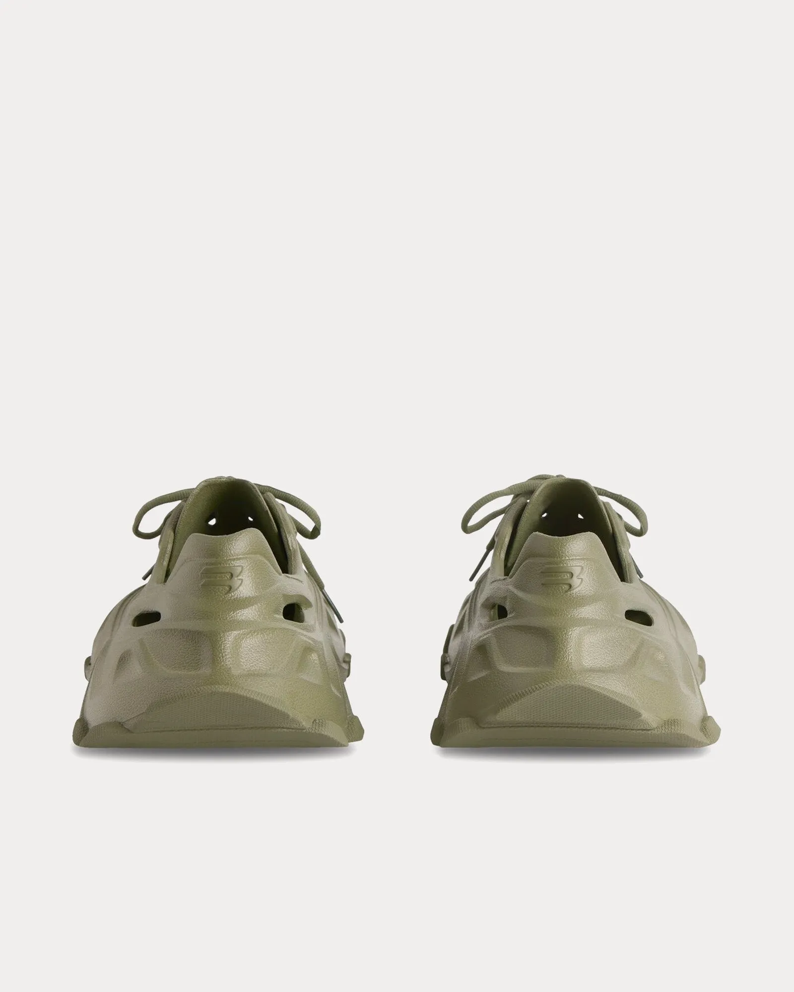 HD Lace-Up Rubber Khaki Low Top Sneakers