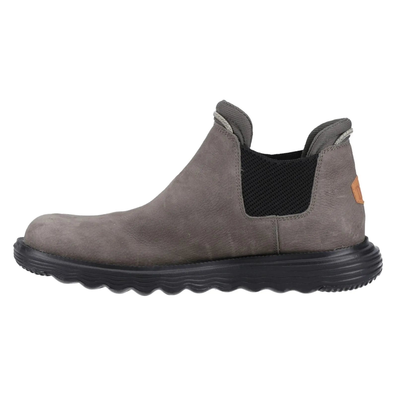 HEYDUDE Branson Leather Men's Grey Boots