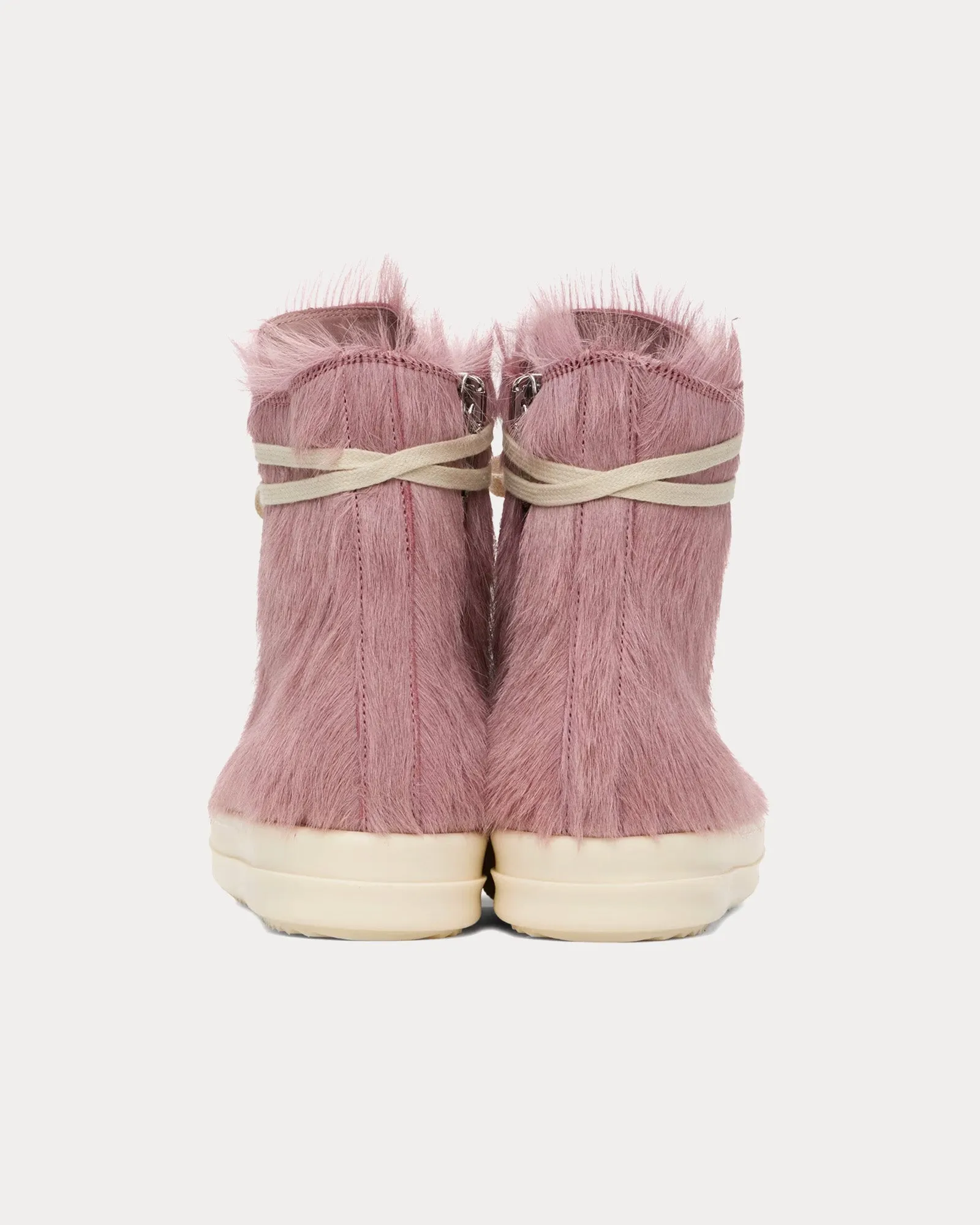 High Hair On Leather Dusty Pink / Milk / Milk High Top Sneakers