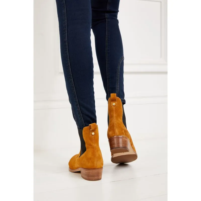 Holland Cooper Chelsea Low Suede Ladies Boot - Tan
