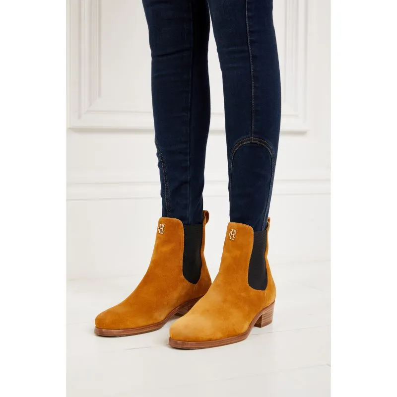 Holland Cooper Chelsea Low Suede Ladies Boot - Tan