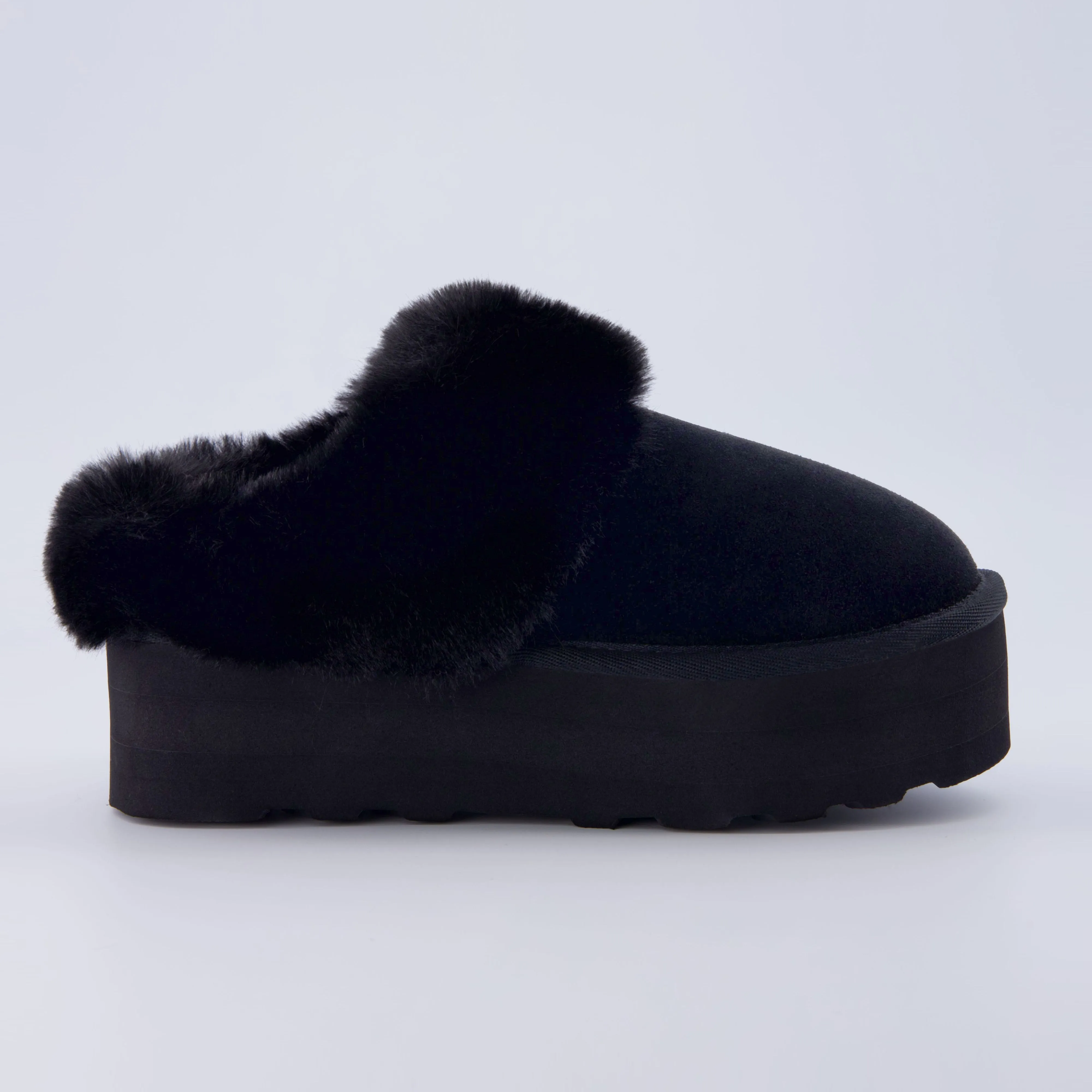 Husky Suede Cozy Platform Mule