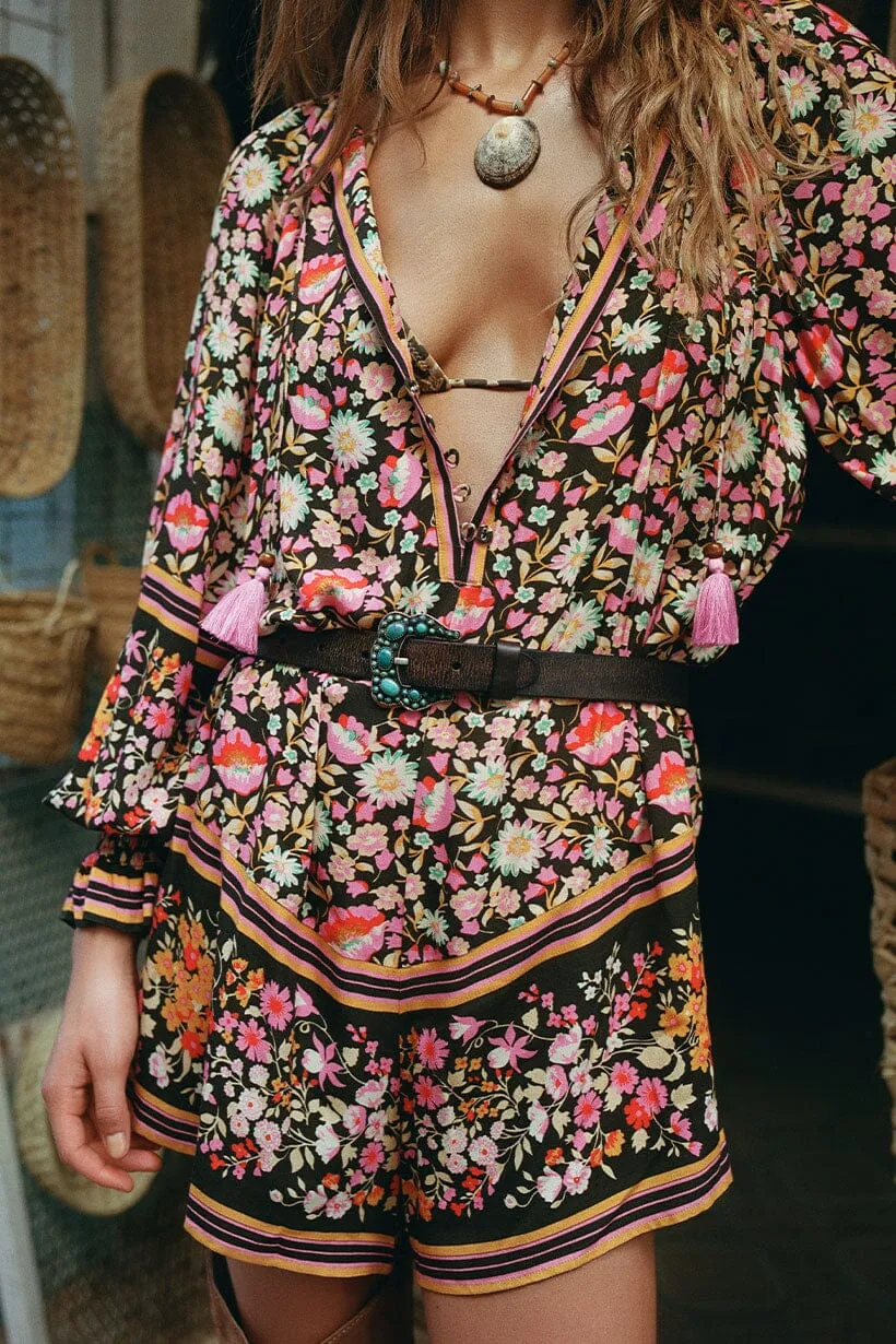 Impala Lily Romper | Night Blossom