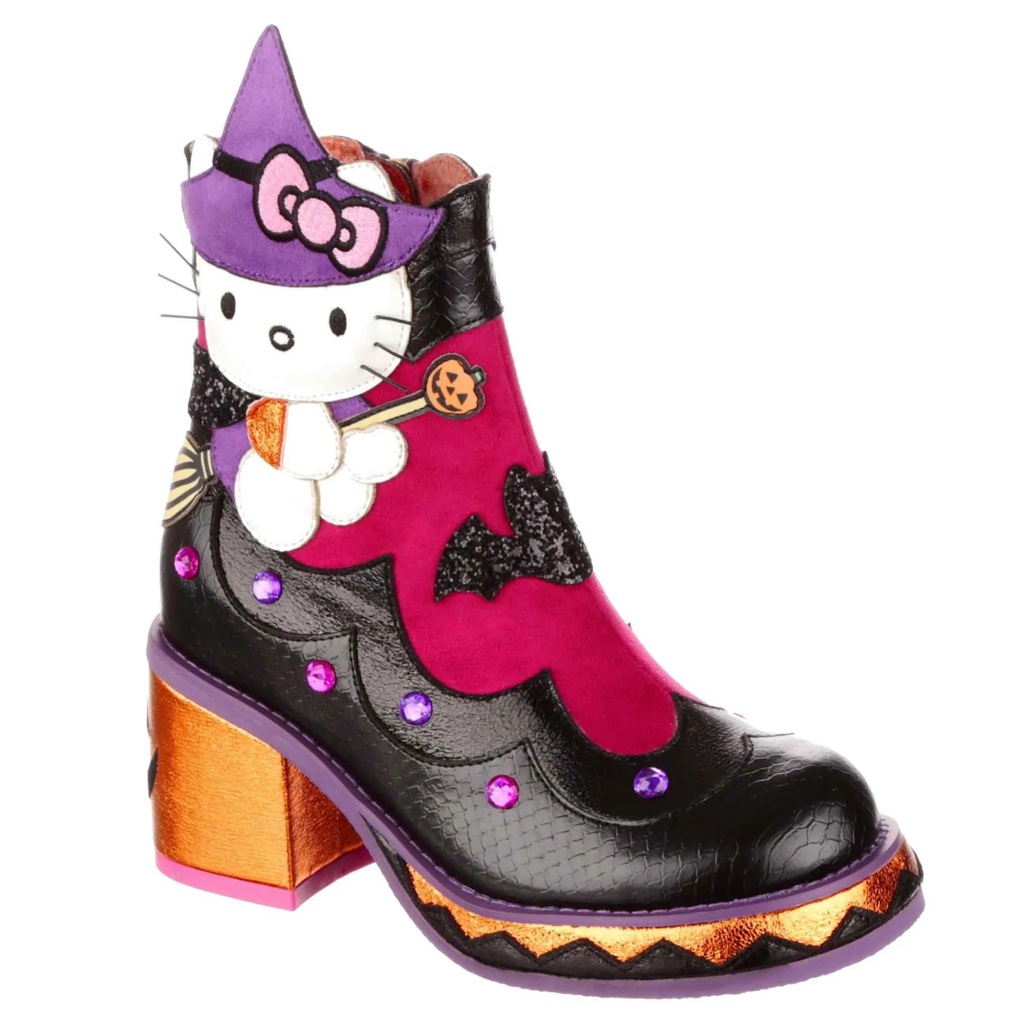 Irregular Choice Womens Hello Kitty Halloween Hello Witchy High Heel - Black