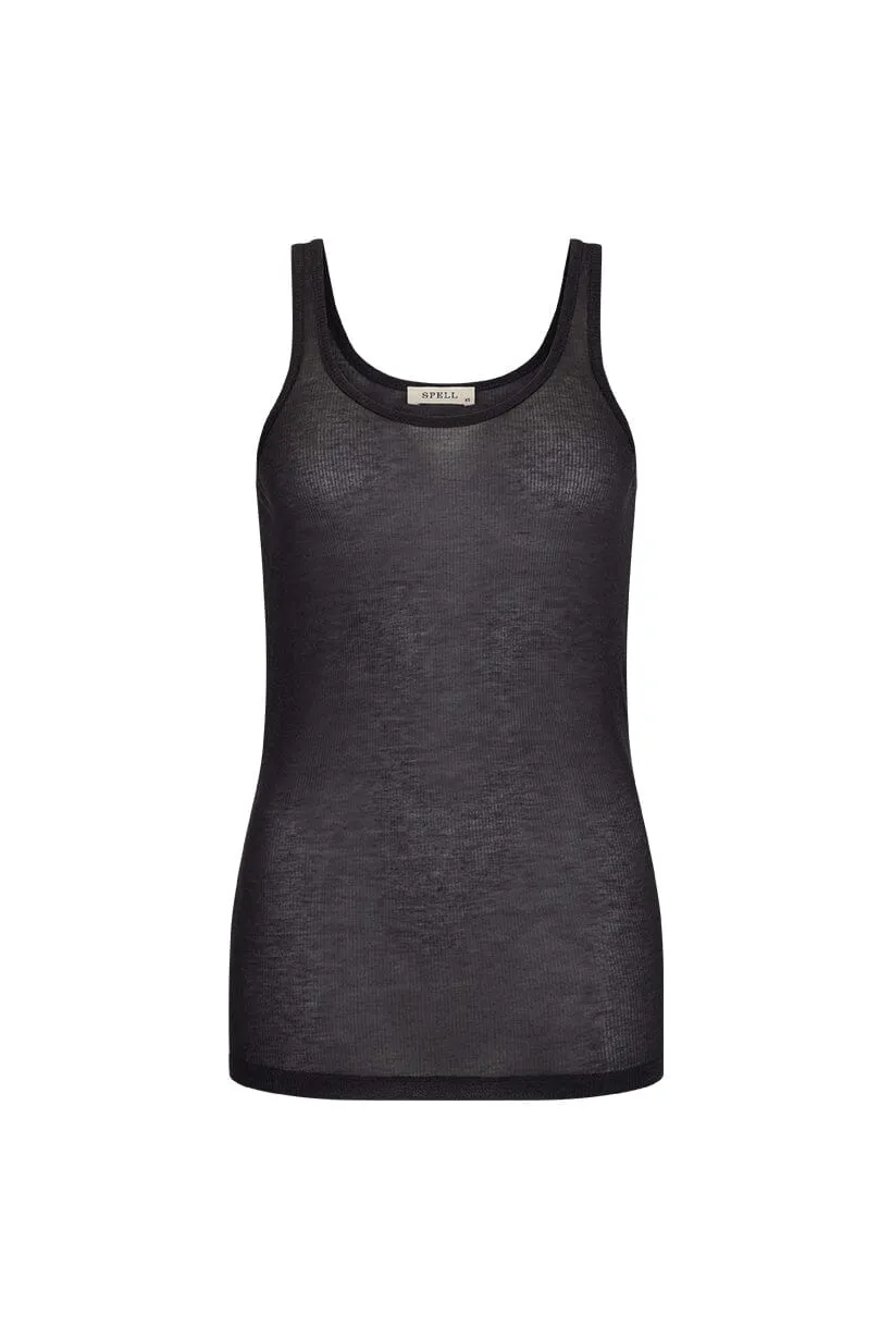 Isabella Singlet | Charcoal