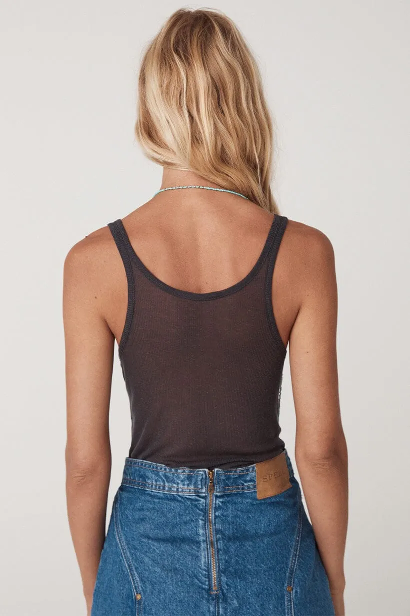 Isabella Singlet | Charcoal