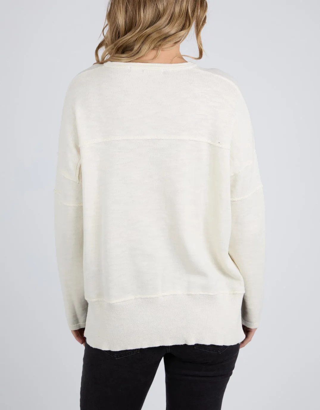 Jayne Throw On Knit - Vintage White