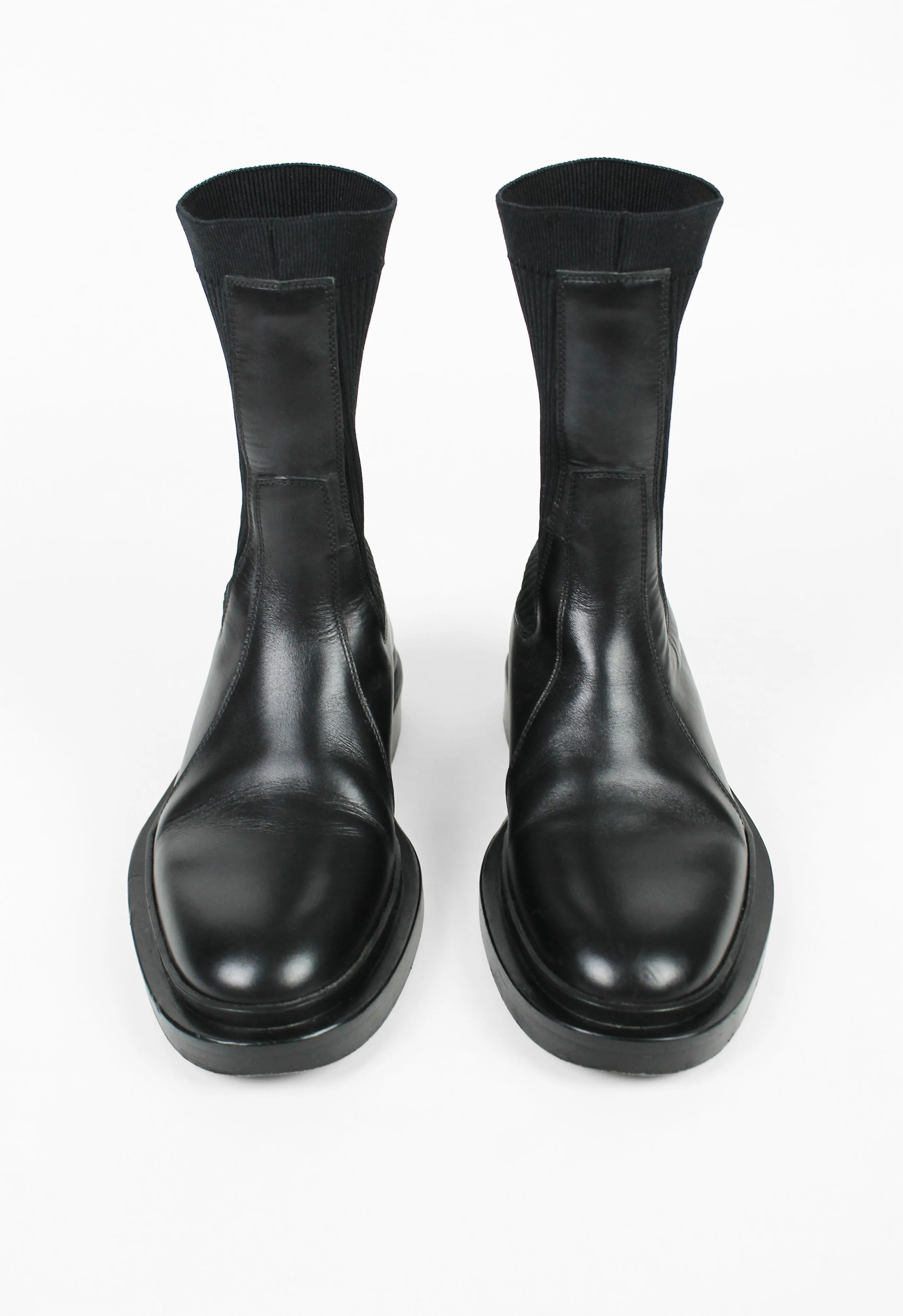 JIL SANDER RIBBED SOCK CHELSEA BOOTS