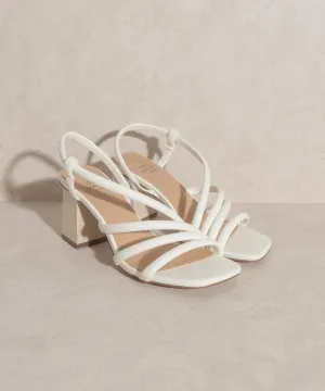 Kaitlyn Wooden Heel Sandal in White