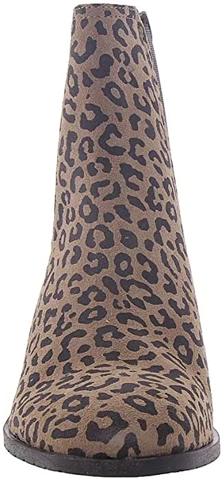 Kenneth Cole REACTION Womens Salt Leather Closed Toe Chelsea Boots  Color Natural Leopard Size 7M