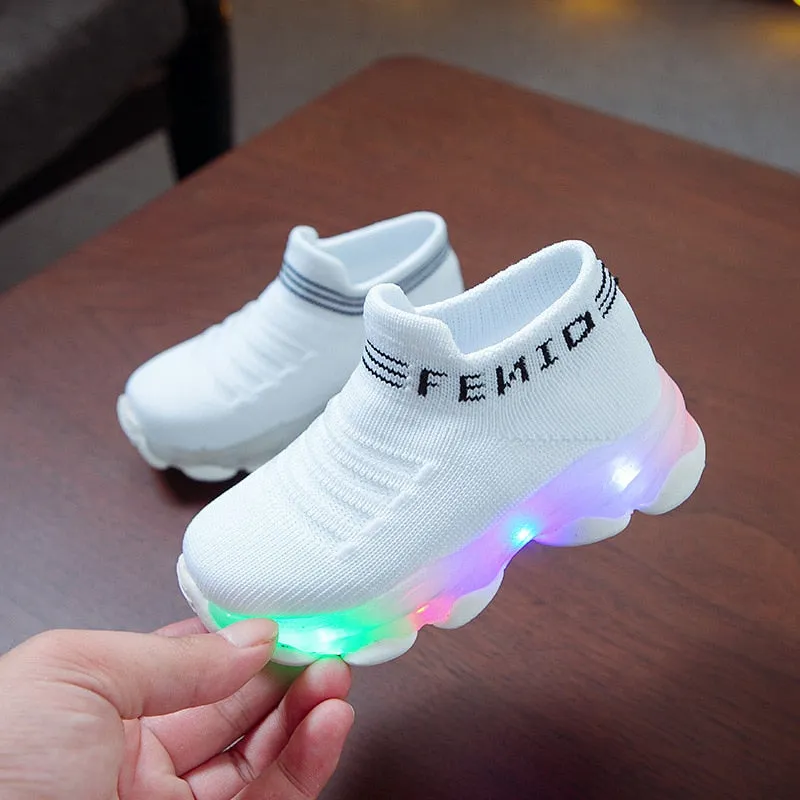 Kids Running Sneakers With Light Up Sole