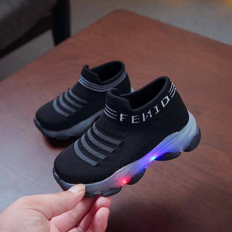 Kids Running Sneakers With Light Up Sole
