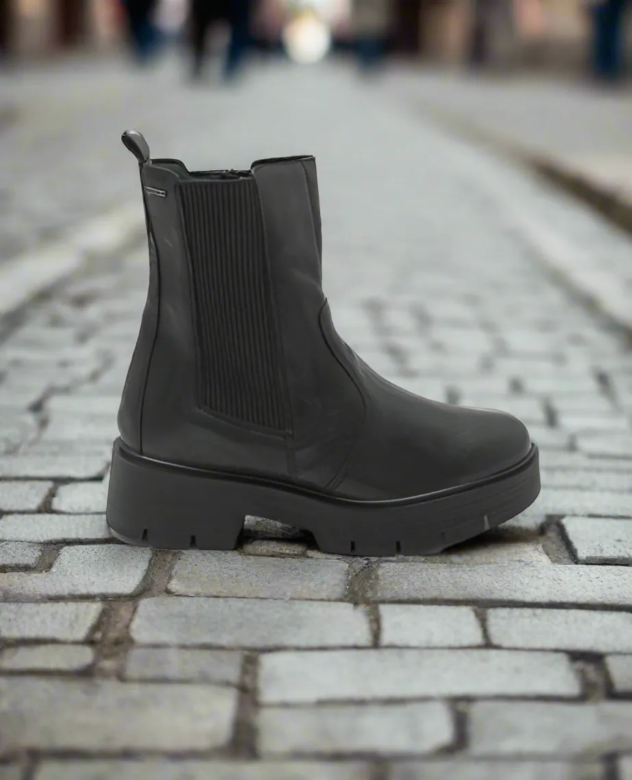 Ladies IGI & Co Boot Black Chunky Outside Zip 6665700 sale