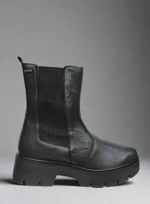Ladies IGI & Co Boot Black Chunky Outside Zip 6665700 sale
