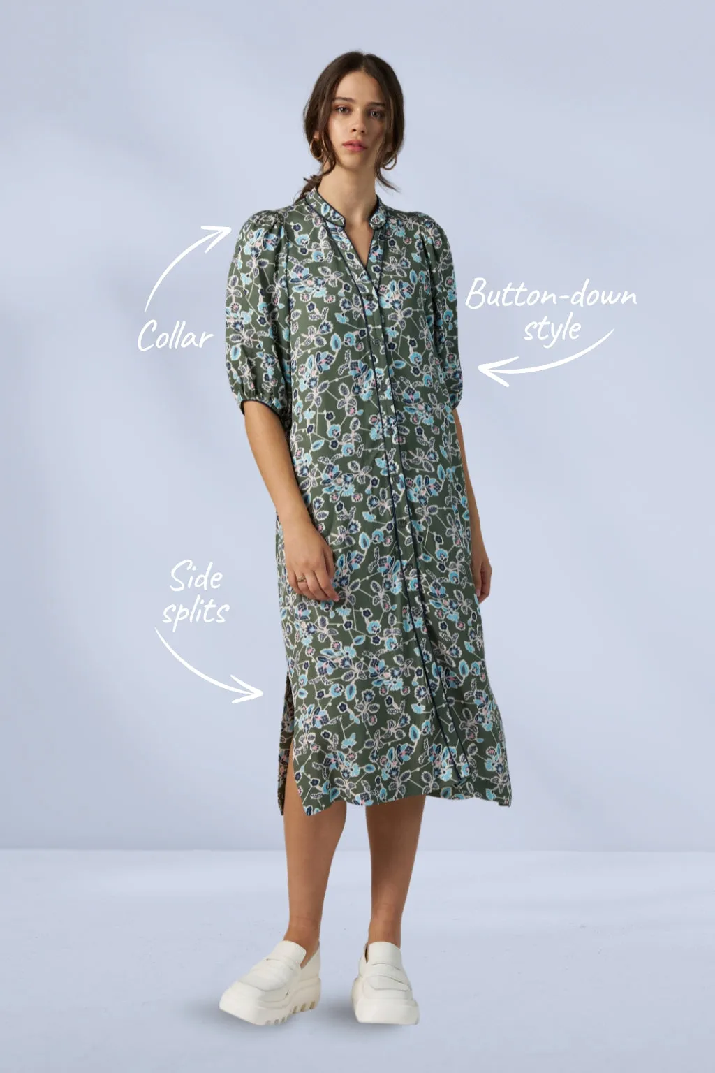 Madly Sweetly Pick a Path Dress Khaki