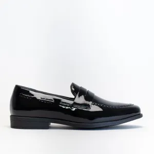Mancini Men Patent Loafer With Saddle _ 150932