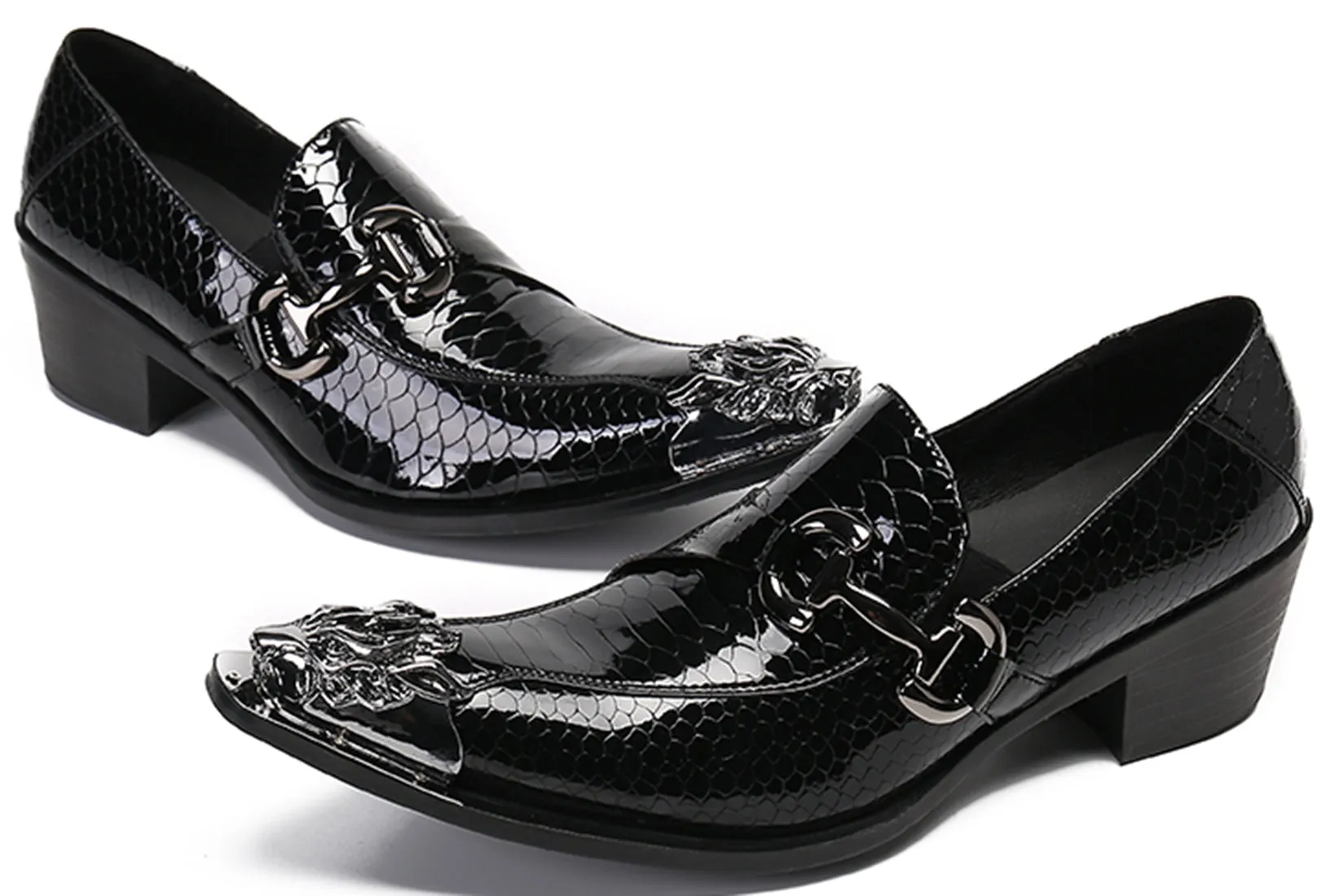 Men's Lion Metal Tip Western Loafers