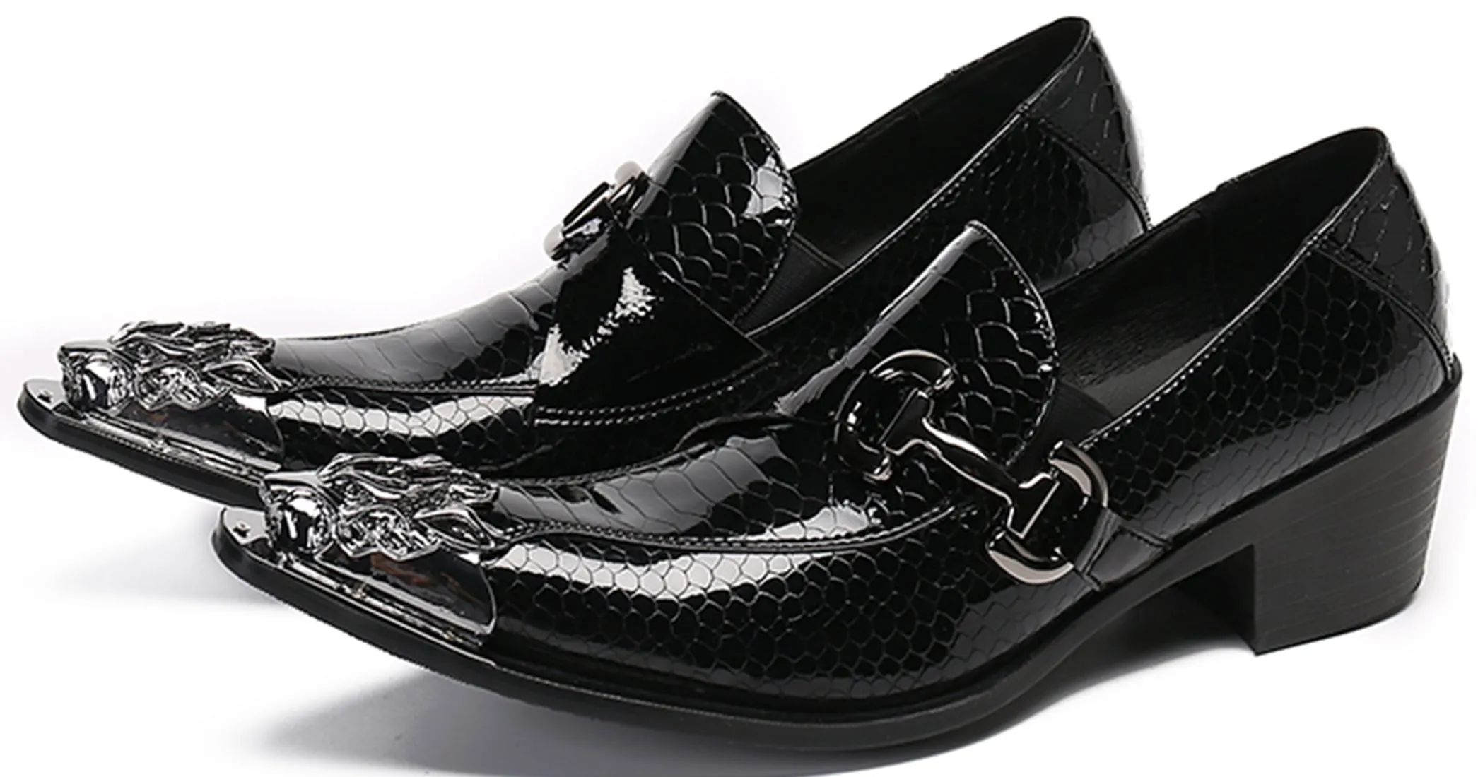 Men's Lion Metal Tip Western Loafers