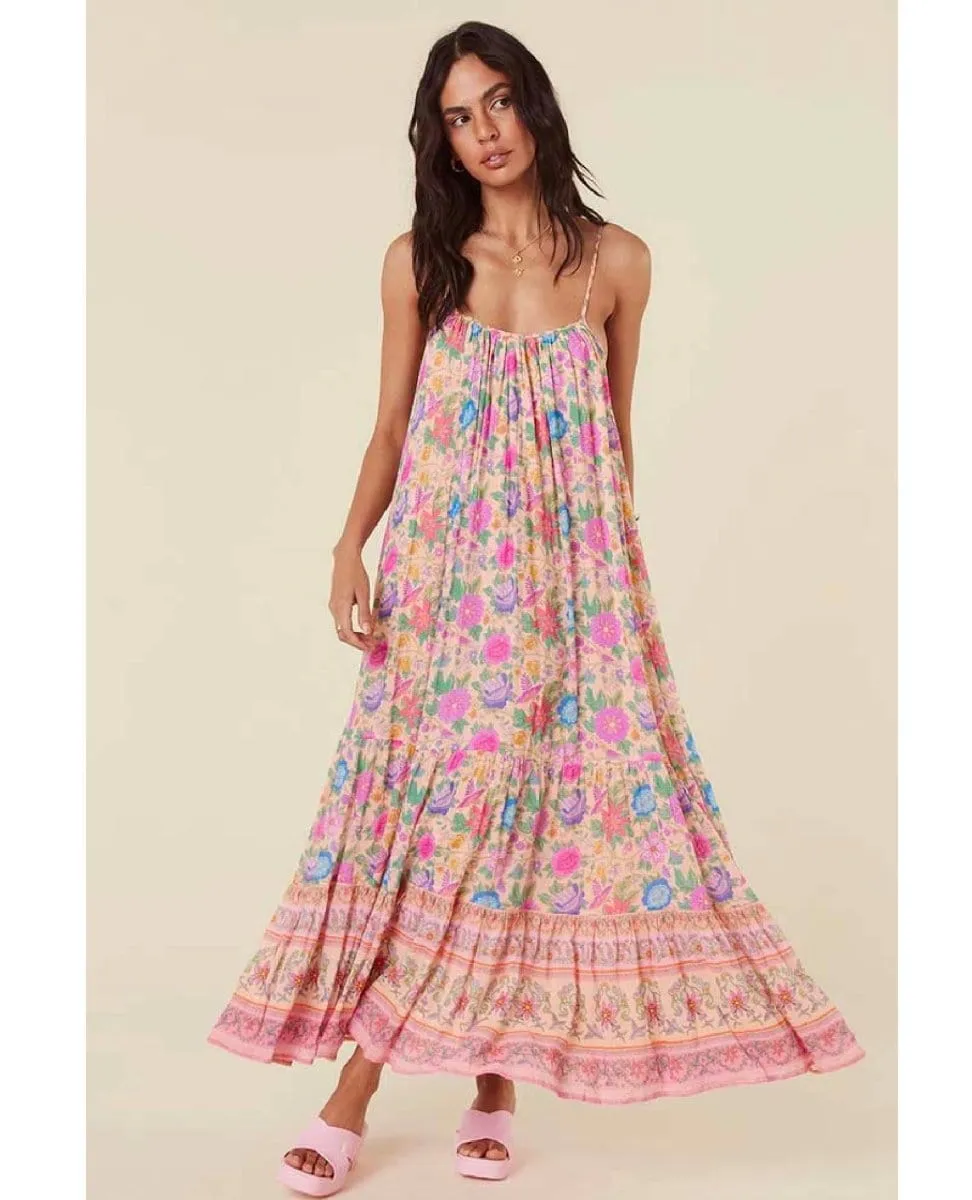 Mossy Strappy Maxi Dress Spring Garden