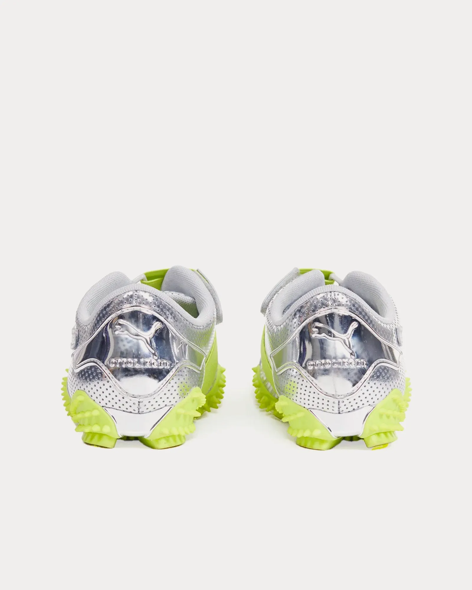Mostro Silver / Lime Slip On Sneakers