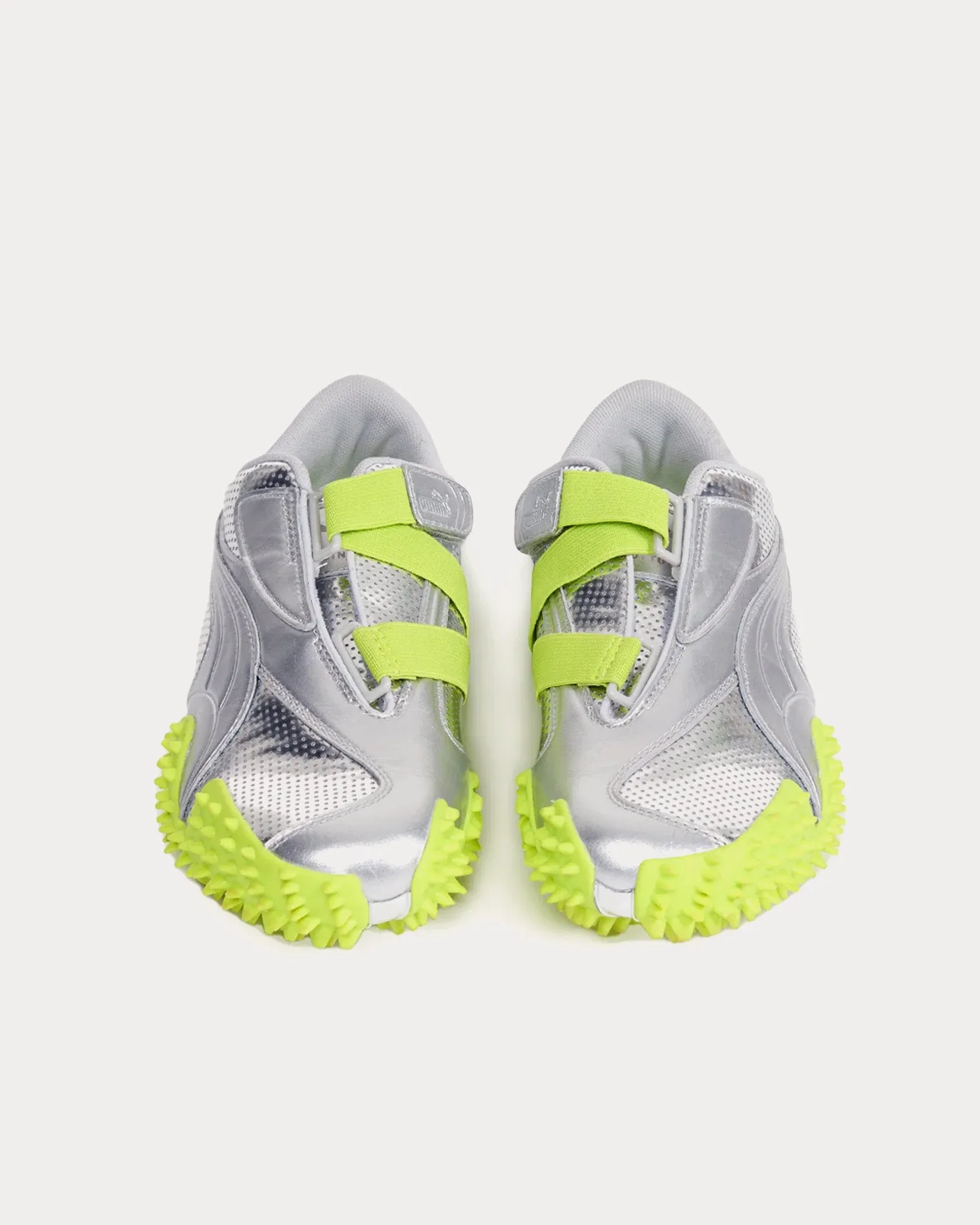 Mostro Silver / Lime Slip On Sneakers
