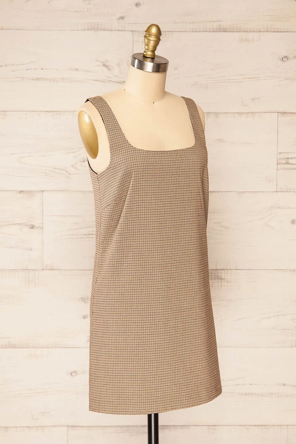 Nampula | Short Houndstooth Pattern Dress