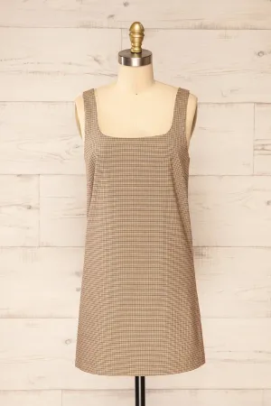 Nampula | Short Houndstooth Pattern Dress
