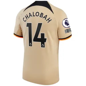 Nike Chelsea Chalobah Third Jersey w/ EPL   No Room For Racism   Club World Cup Patches 22/23 (Sesame/Black)