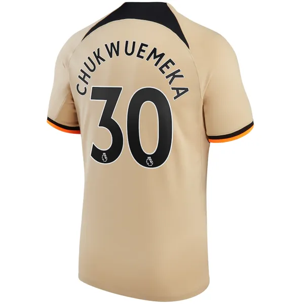 Nike Chelsea Chukwuemeka Third Jersey w/ EPL   No Room For Racism   Club World Cup Patches 22/23 (Sesame/Black)